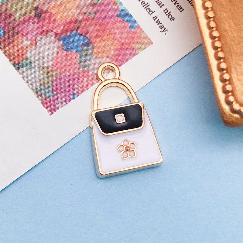 Wholesale Dripping Oil White Urban Beauty Alloy Cartoon Necklace Bracelet Pendant